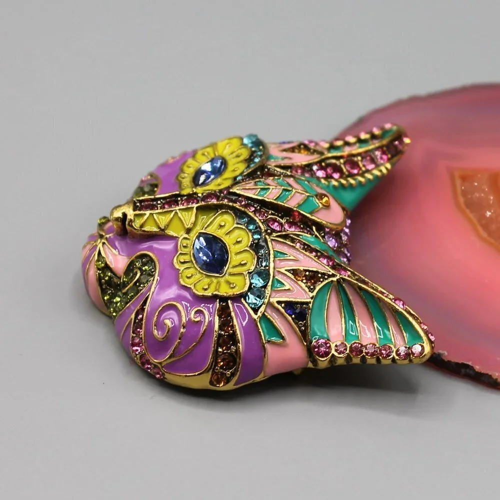 Cat art pin brooch jewelry animal colorful fashion large brand new
